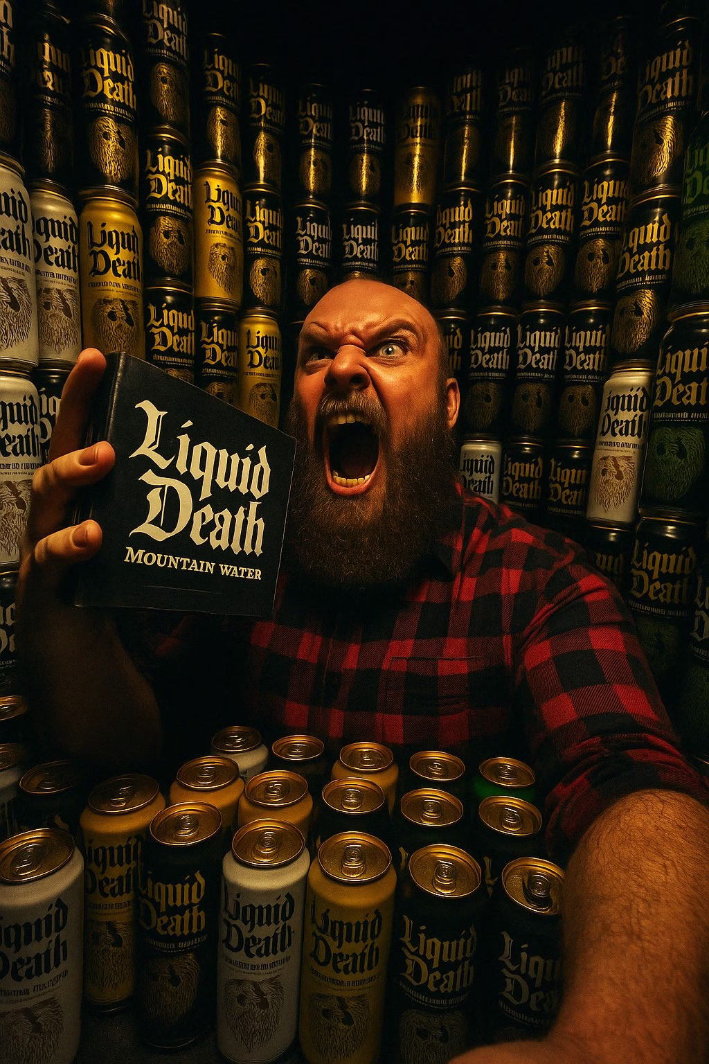 AI Generated Liquid Death Cult Promo